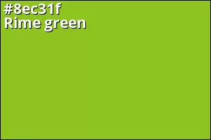 8Ec31F Rime Green 사탕 공장 웹 사이트 및 그라데이션 코드의 색상 코드 목록입니다. 색 삼림